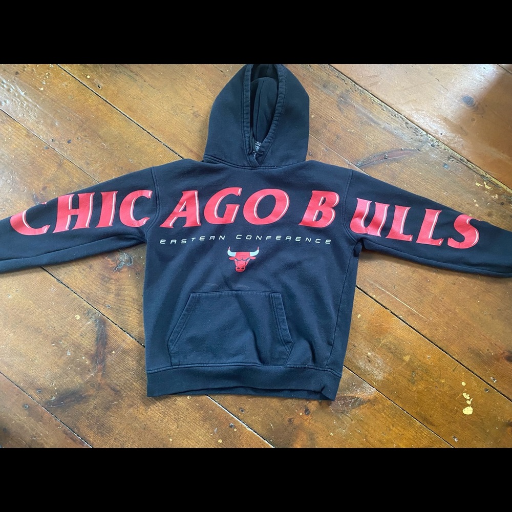 VINTAGE Chicago Bulls Hoodie Large NBA UNK Black